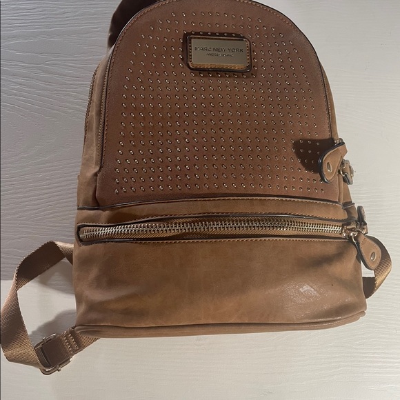 MARC NEW YORK ANDREW MARC BROWN FAUX LEATHER BACKPACK - Picture 3 of 8
